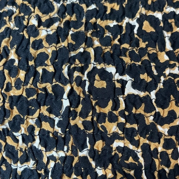 CW Classics Animal Print Smocked Bodice Midi Dress Size 2X  With 3/4 Sleeves EUC - Picture 2 of 6